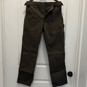 Carhartt Men's Dark Brown Relaxed Fit Work Pants